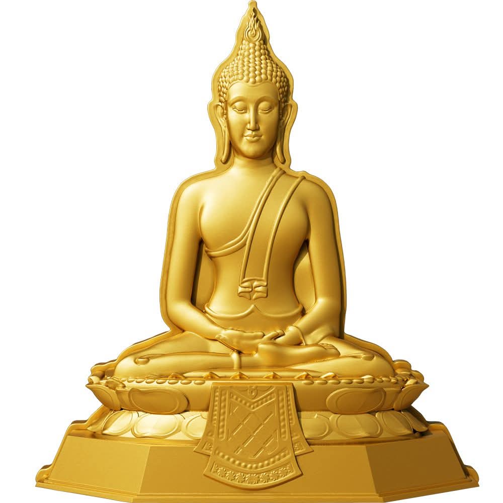 7 Days Buddha Collection, 1oz Silbermünze*** Gilded, Shaped, HR