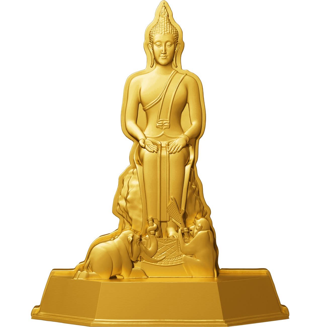 7 Days Buddha Collection, 1oz Silbermünze*** Gilded, Shaped, HR