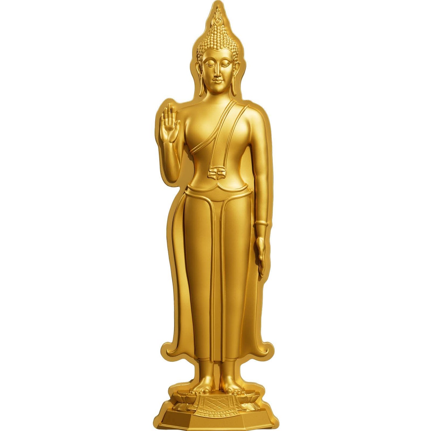 7 Days Buddha Collection, 1oz Silbermünze*** Gilded, Shaped, HR