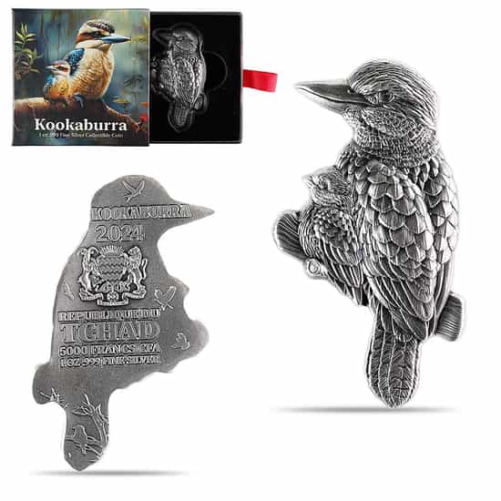 Chad 1 oz Silber Kookaburra Shaped High Relief Coin 2023*