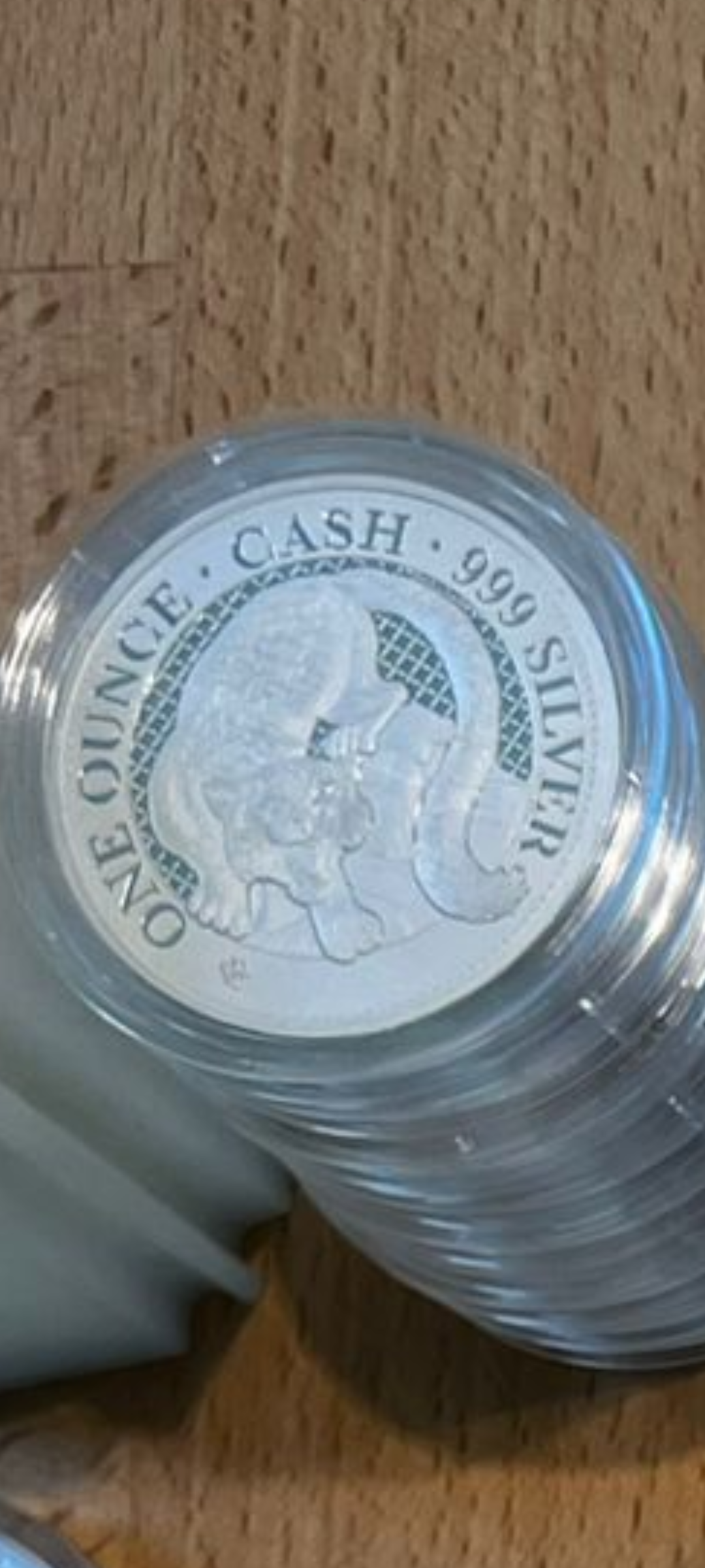Indian Cash Ounce Snow Leopard, 1oz Silbermünze*