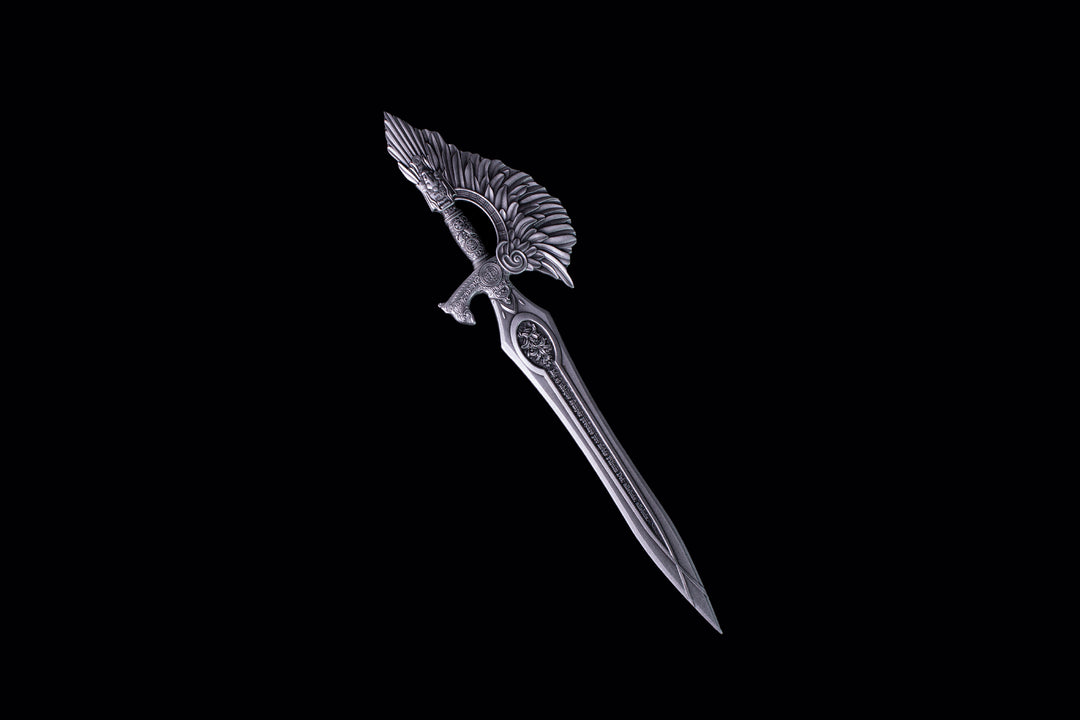 Sword of St. Gabriel, 2.5oz Silberbarren 3D, Shaped, Antik Finish*