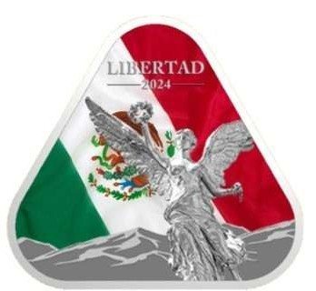 ChiMetals Angel De Independencia Triangular Libertad Enameled 1 oz Silberbarren