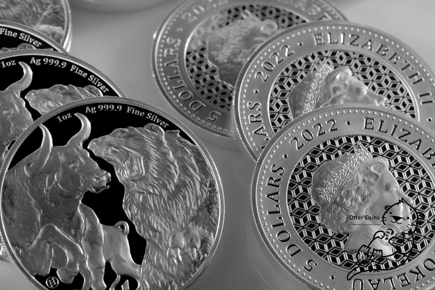 Bull and Bear 1oz Silbermünze*