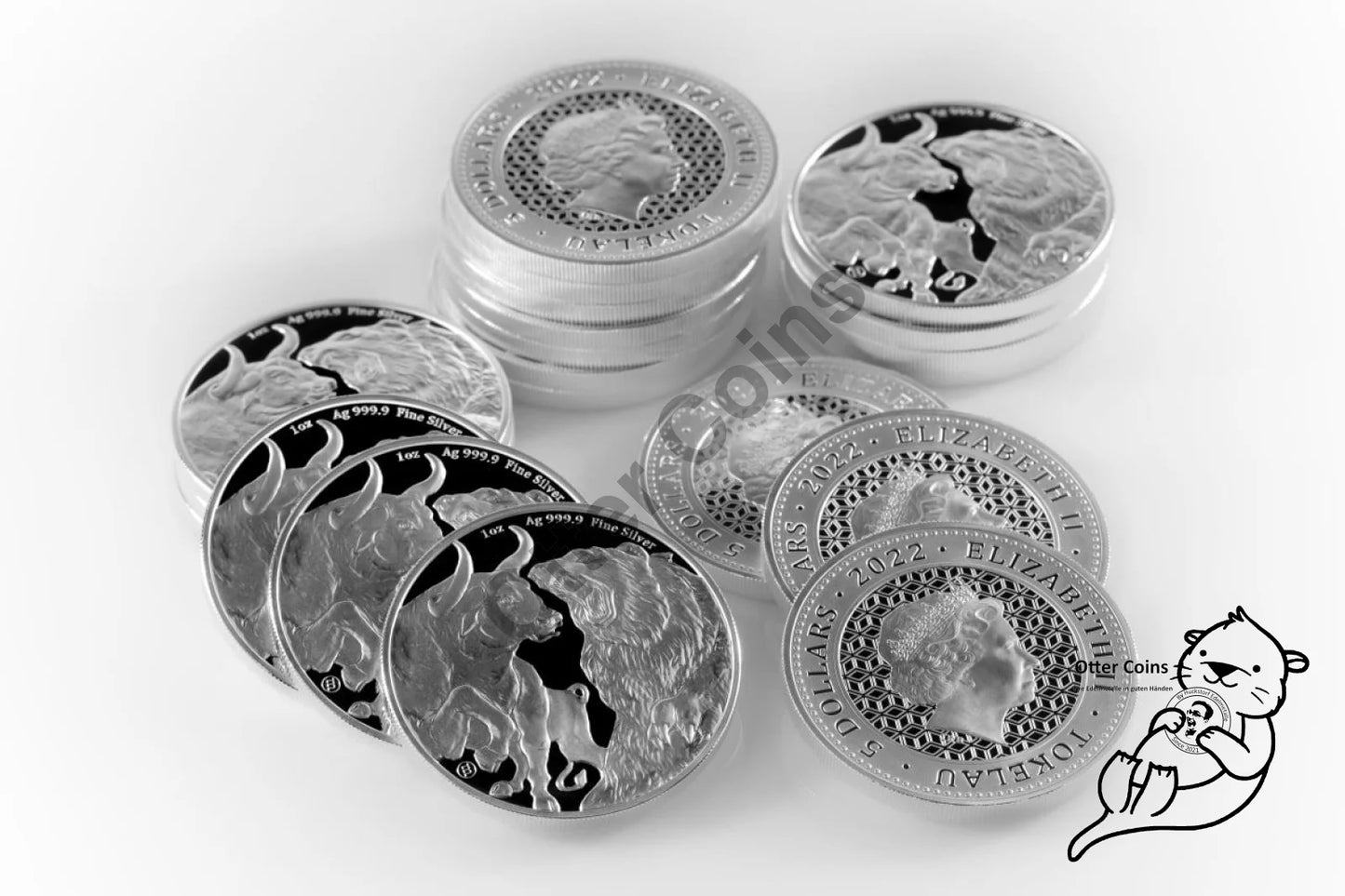 Bull and Bear 1oz Silbermünze*