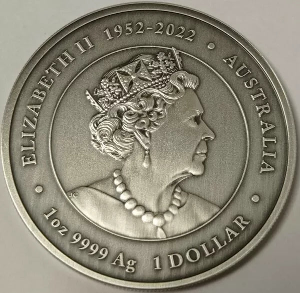 Antik 1 oz Silbermünze Australien Lunar III Drache 2024*