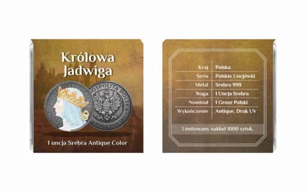 Antik Color Königin Jadwiga Ag999 1 Oz BU*