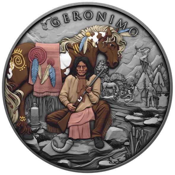 Antik Color USA - Legendary Warriors - Geronimo Ag999 1 Oz