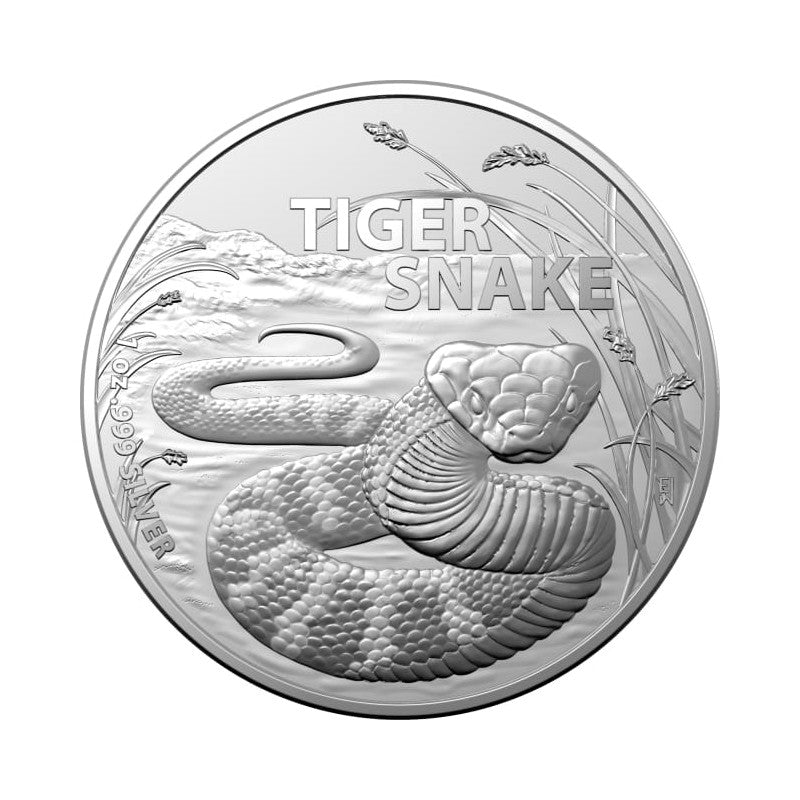Australian Most Dangerous Tiger Snake 2024 1oz Silbermünze*