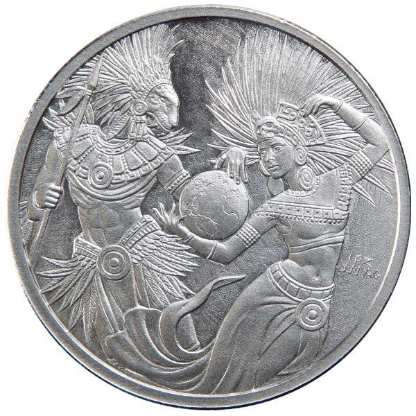 Azteken Ying & Yang 1oz Silbermünze