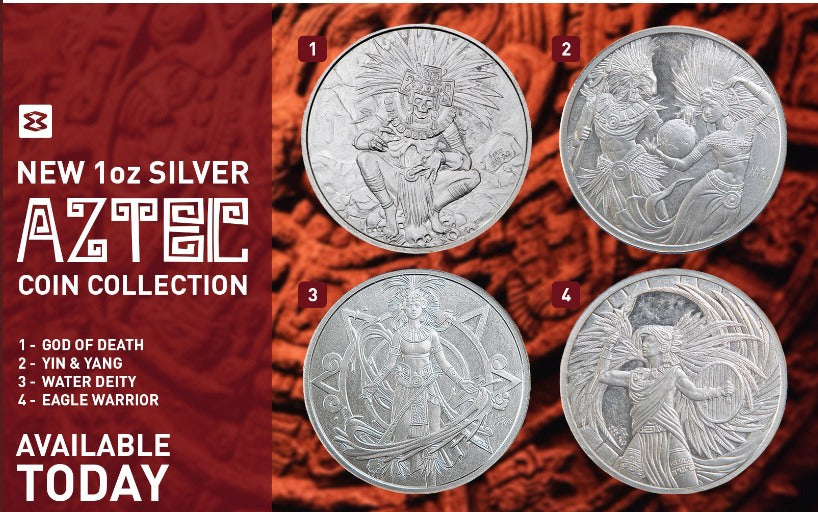 Azteken Ying & Yang 1oz Silbermünze