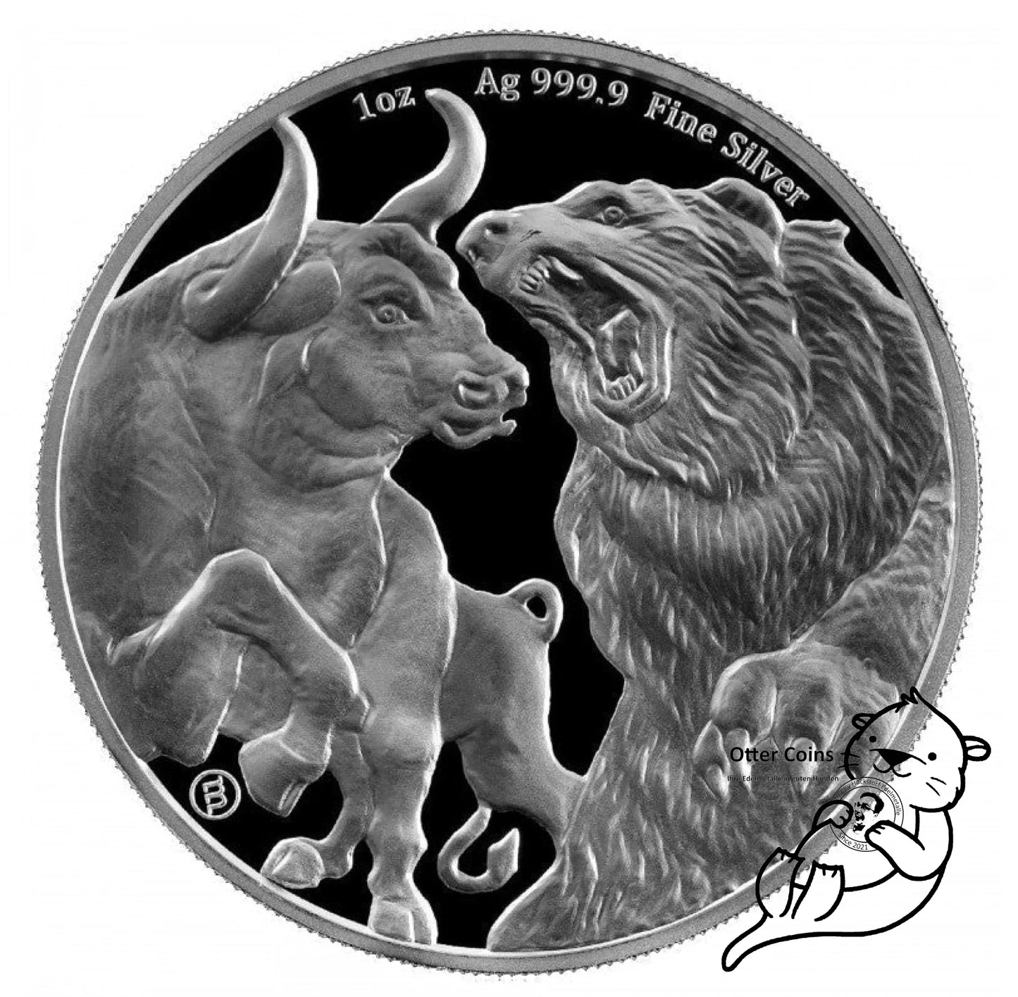 Bull and Bear 1oz Silbermünze 2023 Tchad*