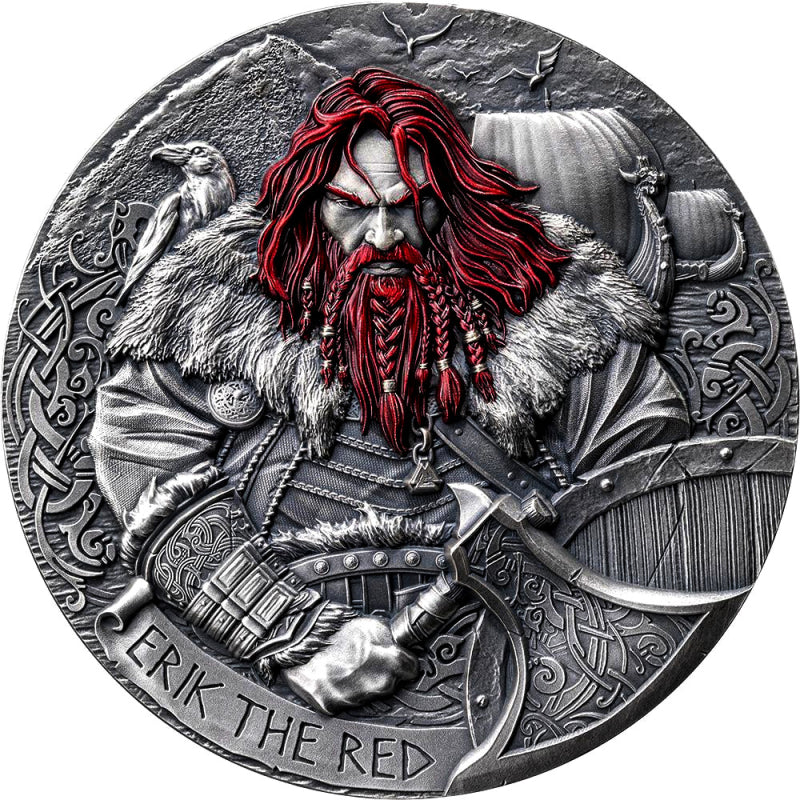 Cameroon Erik der Rote 2024 2oz High Relief Silbermünze*