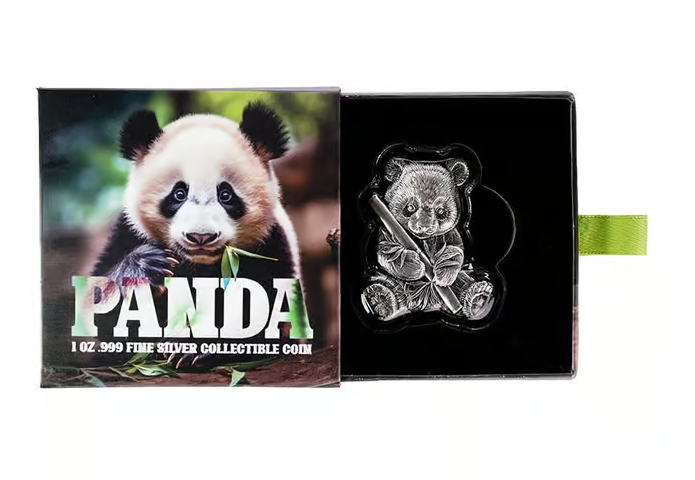 Chad 1 oz Silber Panda Shaped High Relief Coin 2023*