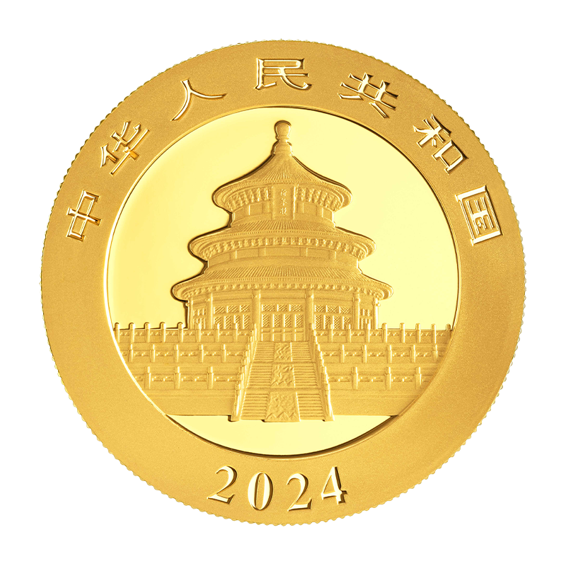 China Panda 1 Gramm Goldmünze 2024**