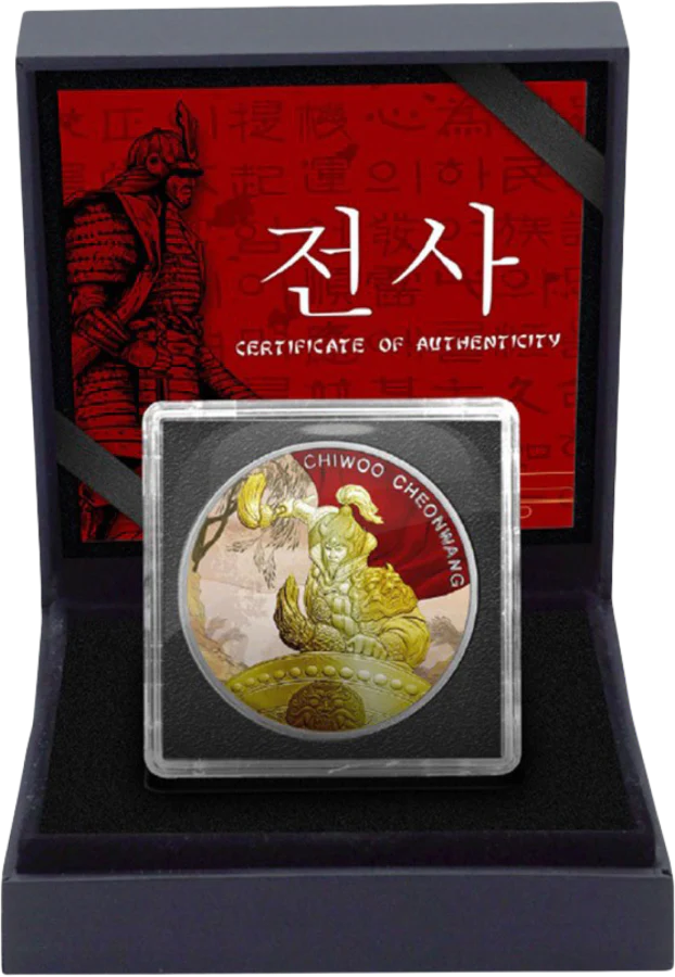 Chiwoo Cheonwang Gilded 1 Oz Silbermünze 2021