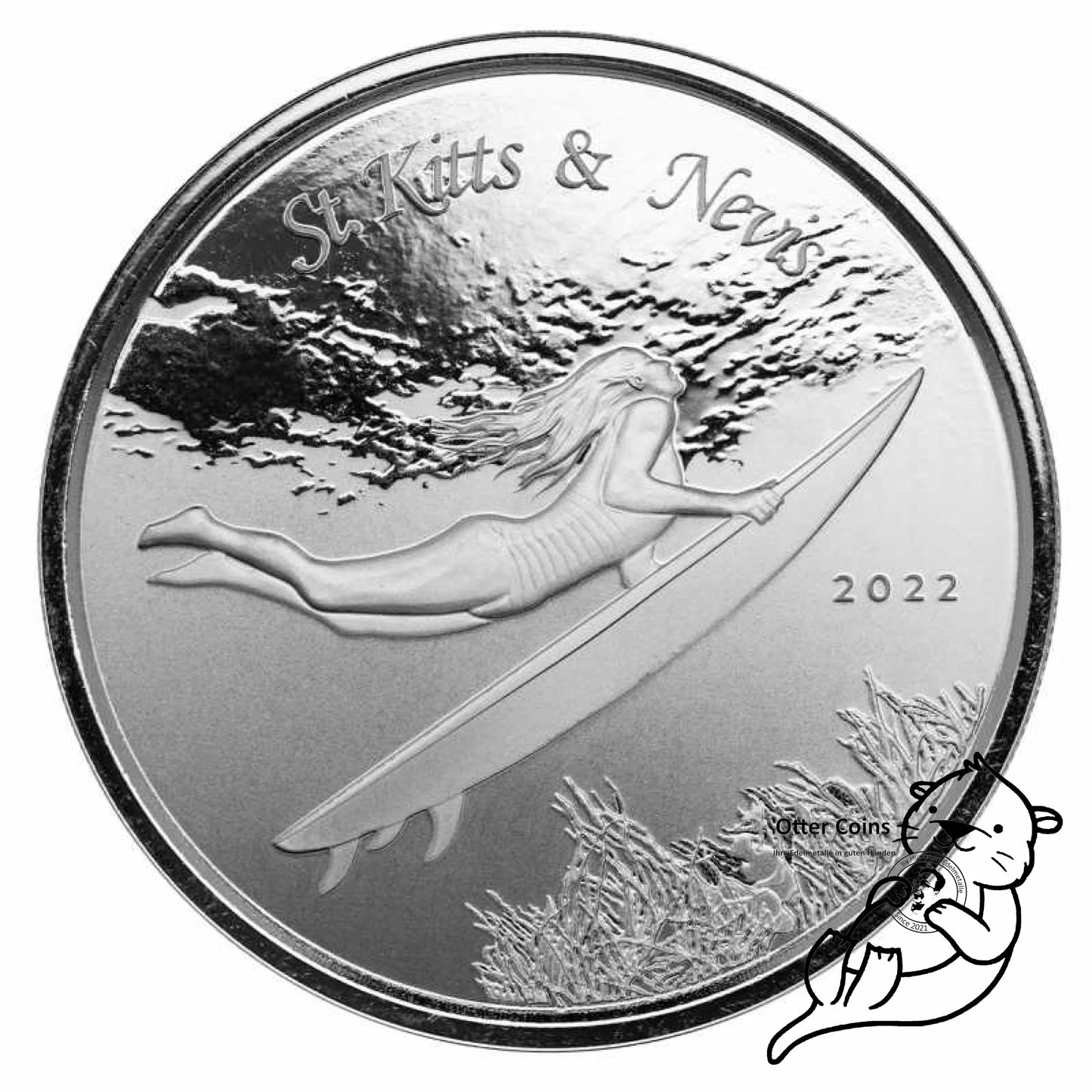 EC8 St. Kitts 1 Oz Silbermünze 2022*