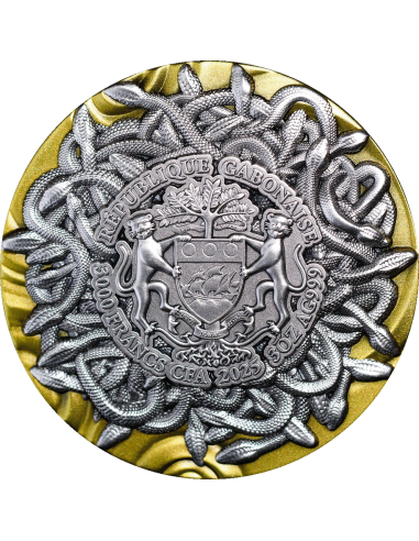 Gabon Medusa The Innocent Victim 2025 3oz Silbermünze HR