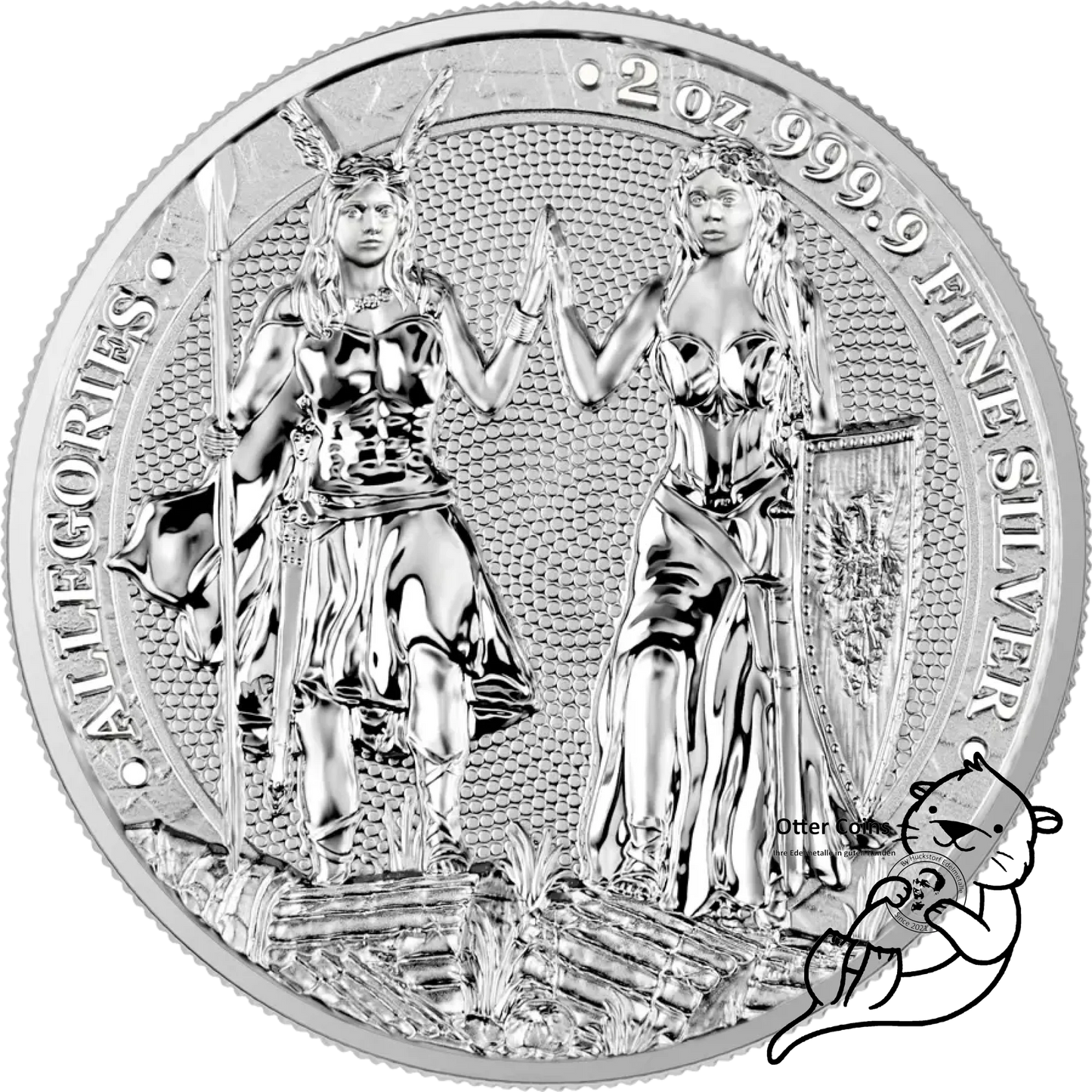 Germania Mint Allegories Galia & Germania 2 Oz Silbermünze