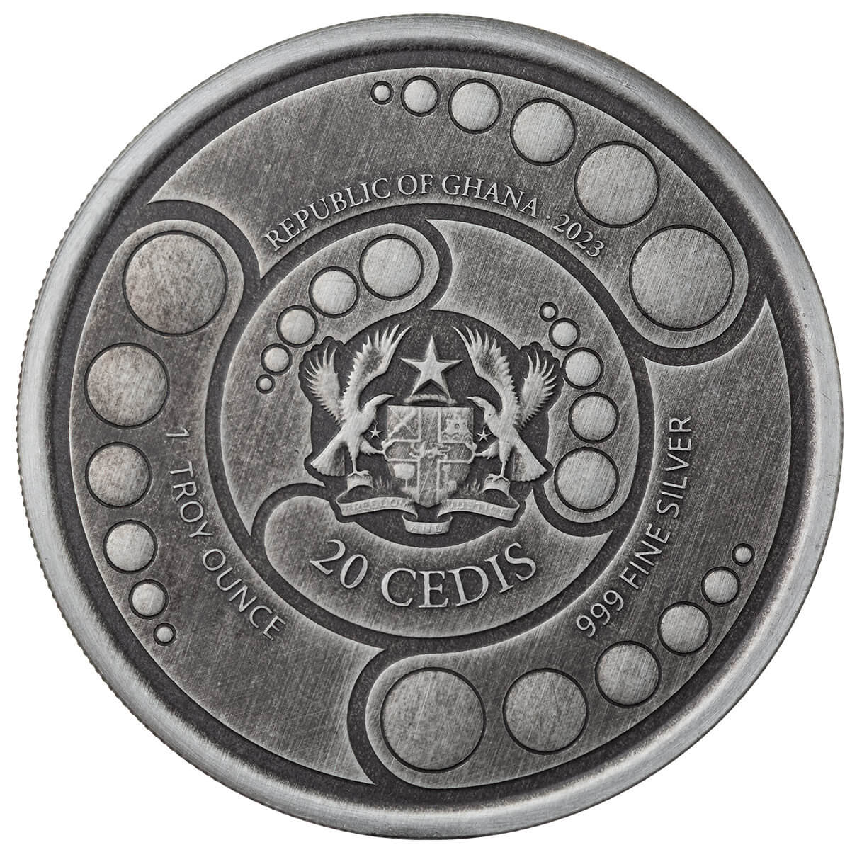 Ghana Alien Antik Finish 1 oz Silbermünze 2023*