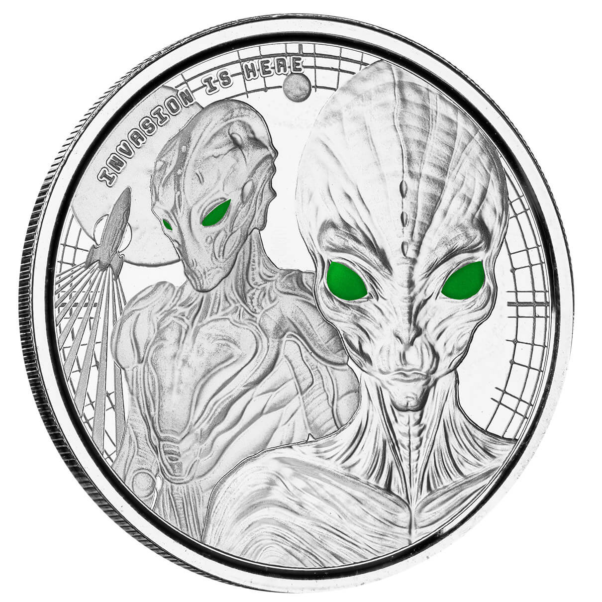 Ghana Alien Proof Color 1 oz Silbermünze 2023*
