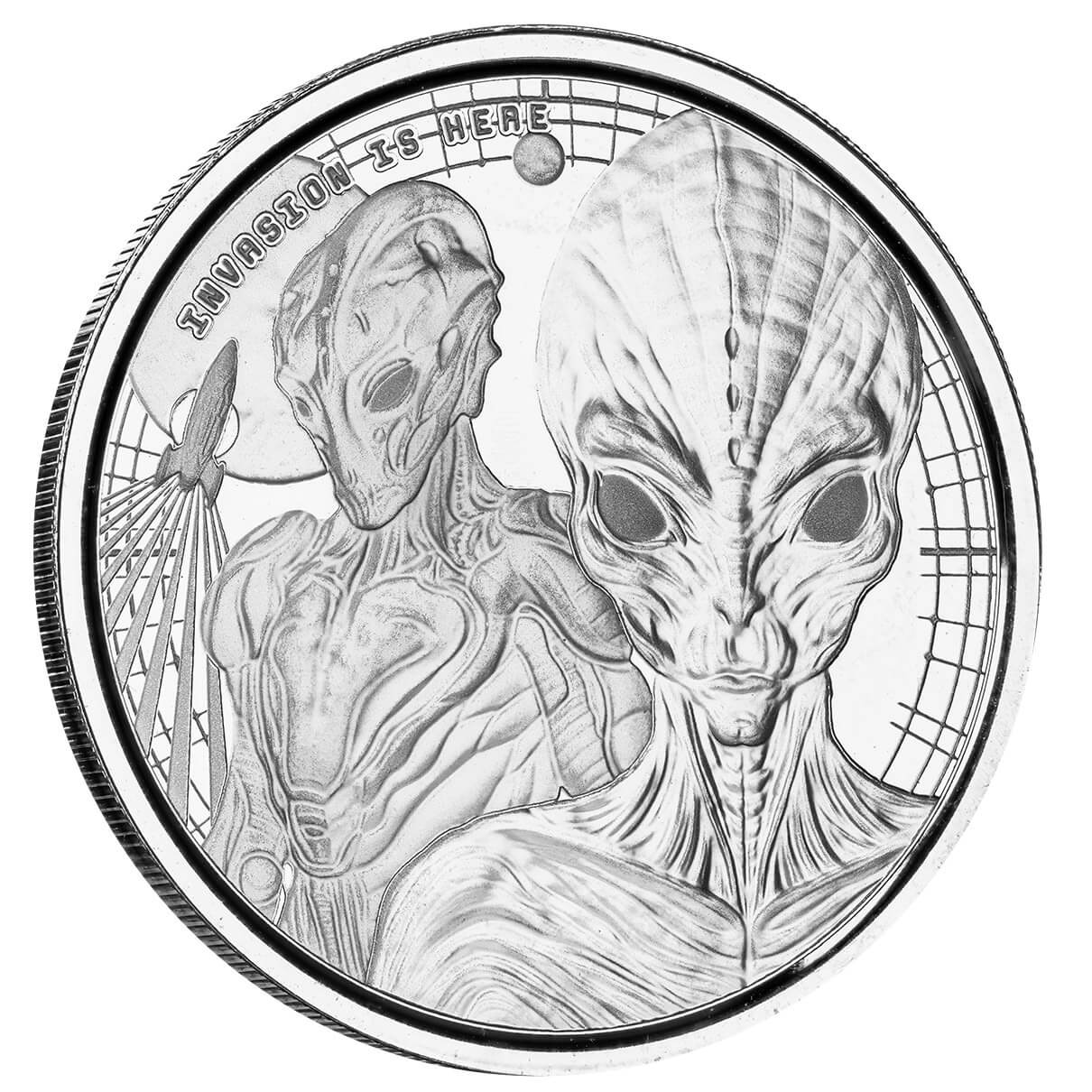 Ghana Alien Proof-Like 1 oz Silbermünze 2023*