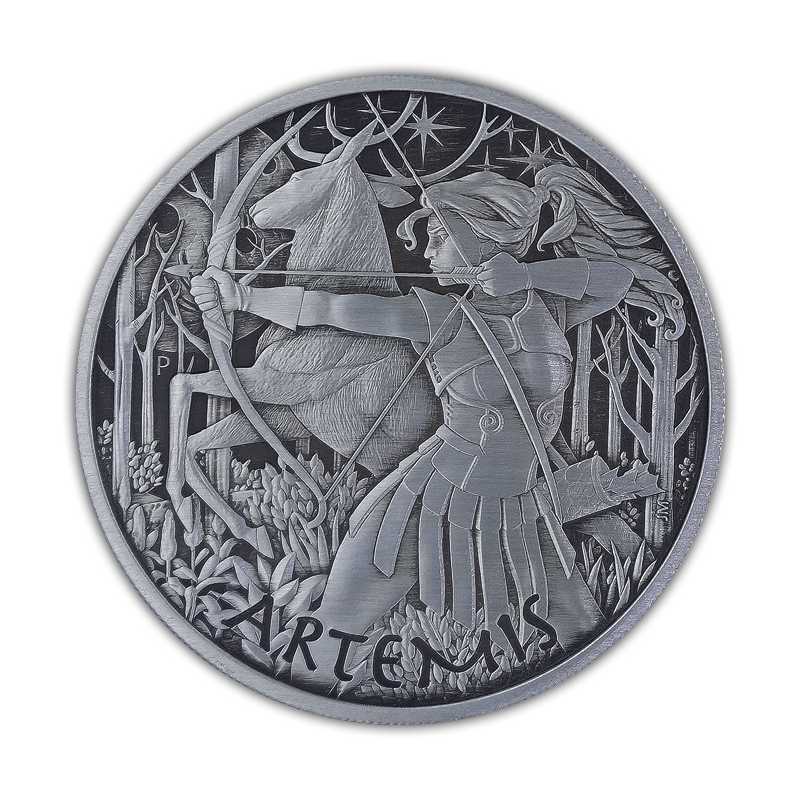 Gods of Olympus Artemis Antik Silbermünze 1 oz 2023*