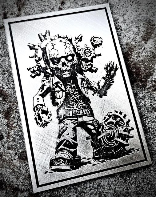 Grungy Geardo Kid 1 oz Silver Card Bar by North View