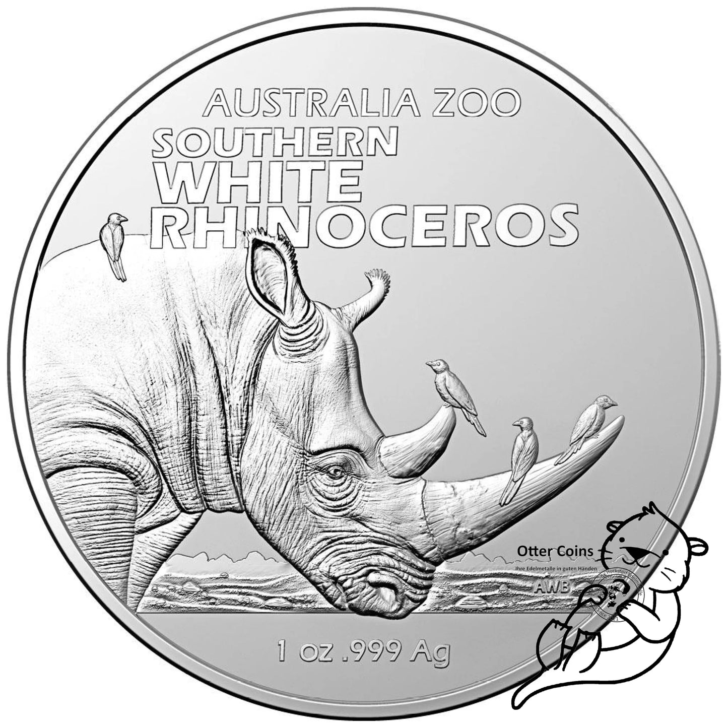 Australian Zoo White Rhino 2023 Silber 1 oz - Silber