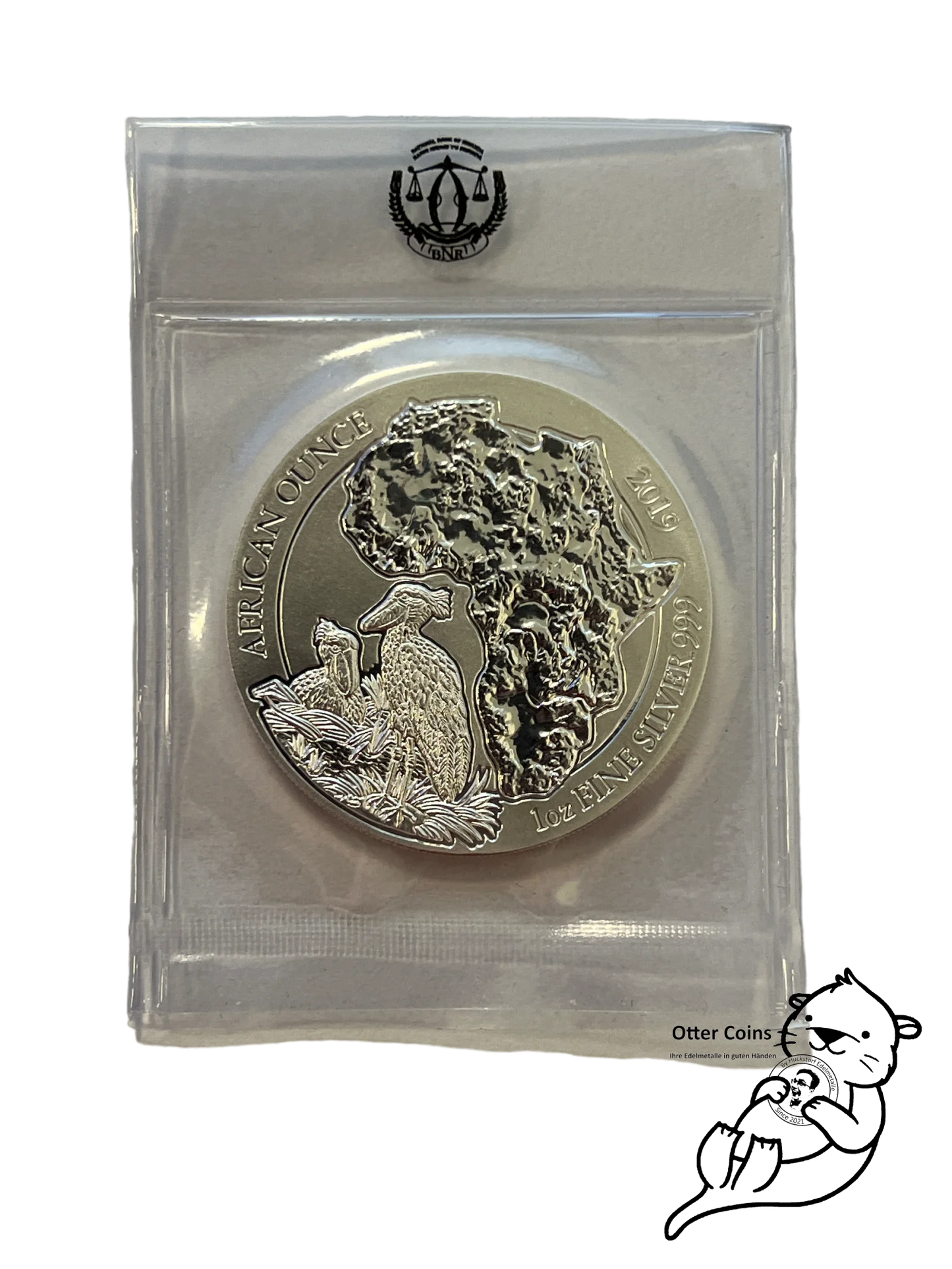 Ruanda Schuhschnabel 1 Oz Silbermünze 2019*
