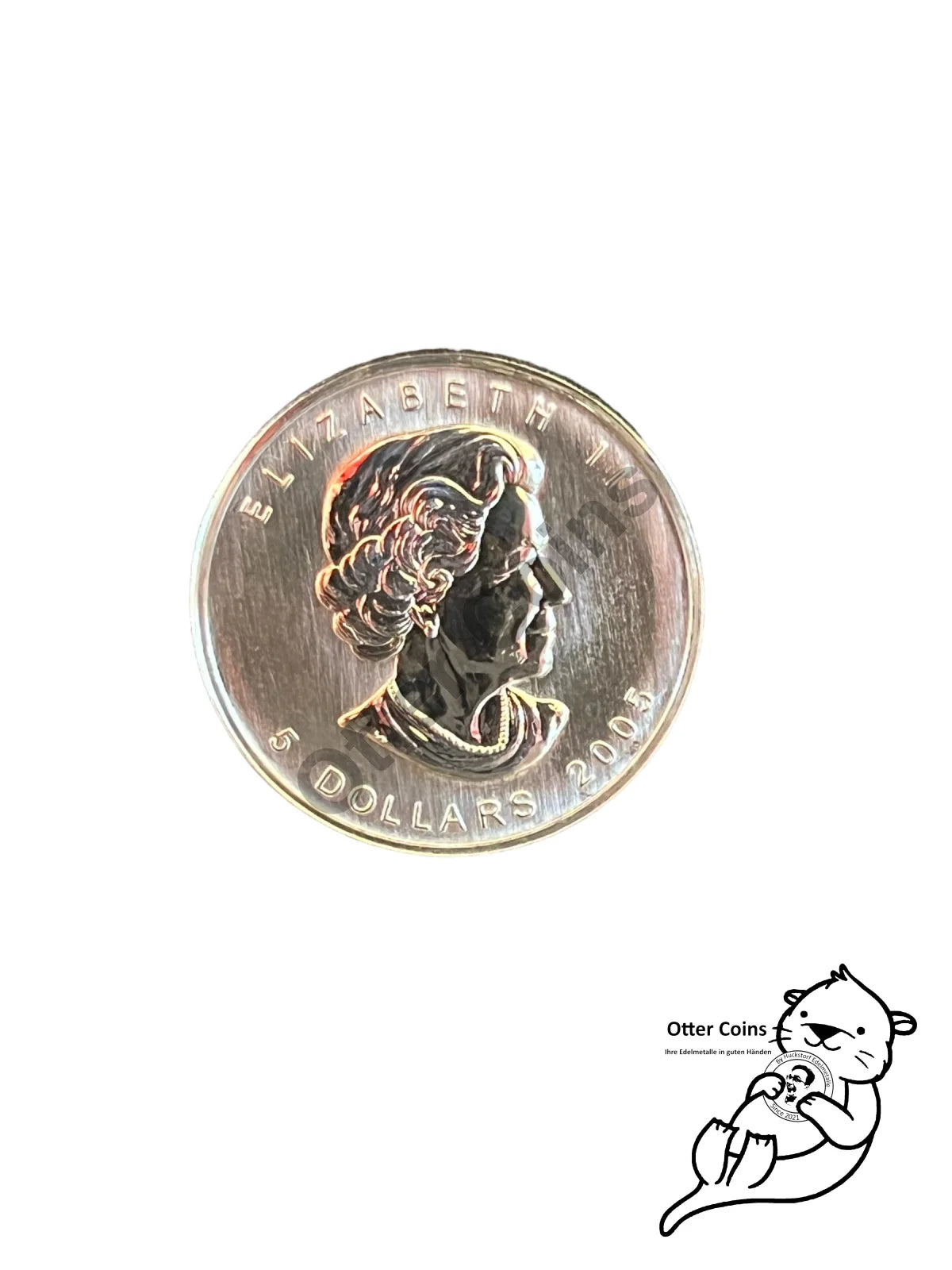 Maple Leaf gilded 1 Oz Silbermünze 2005*