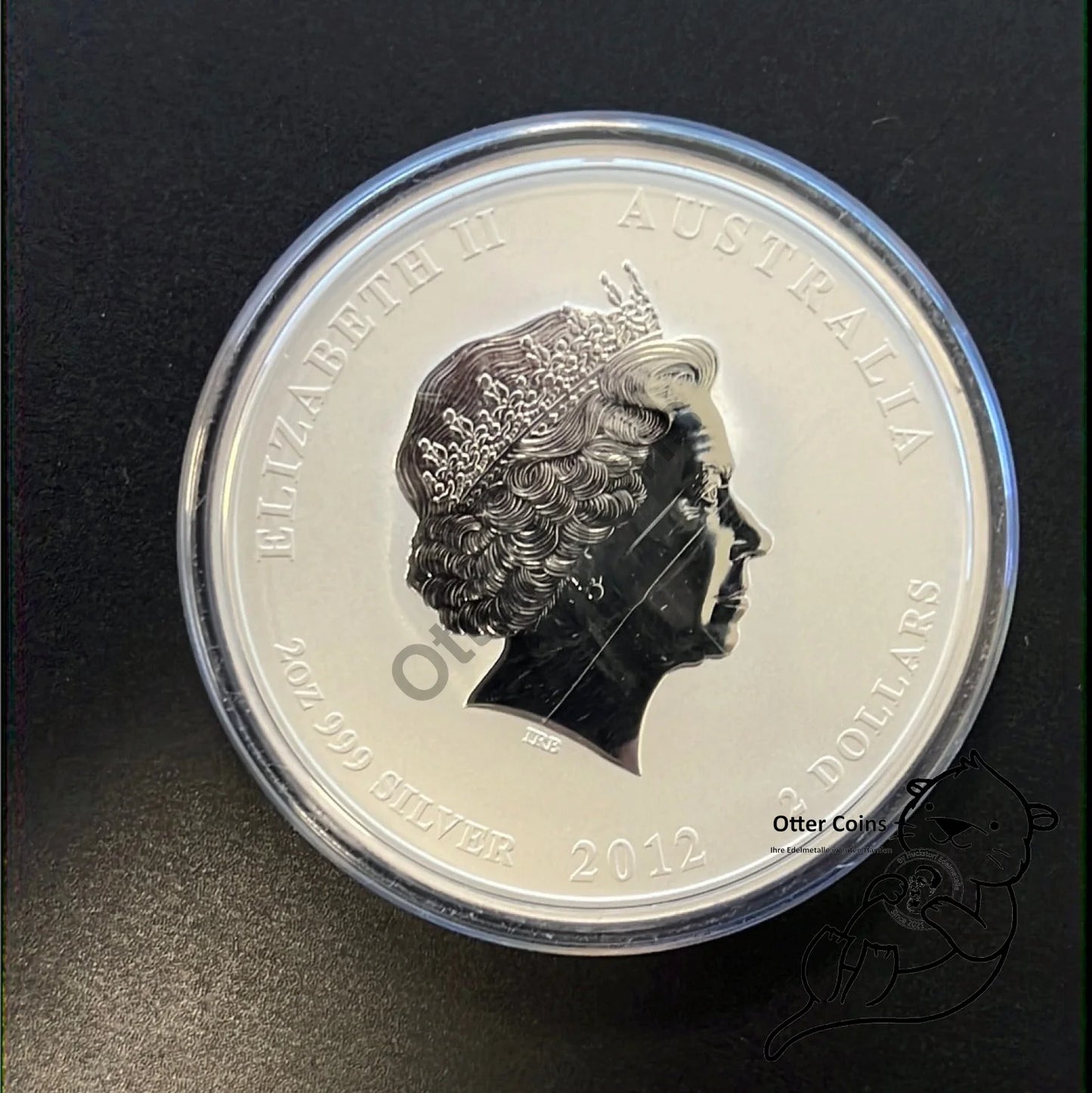 2 oz Silbermünze Australien Lunar II Drache 2012*