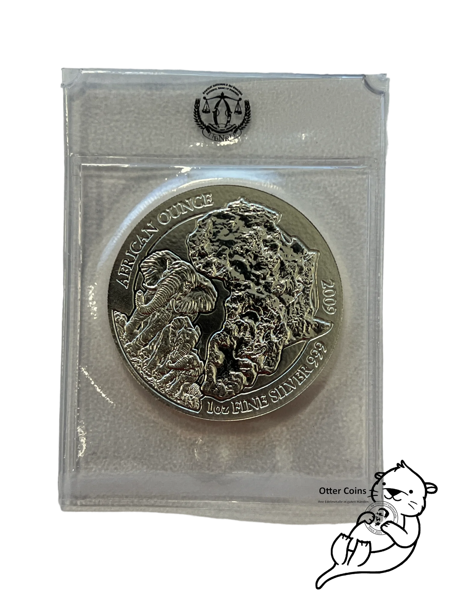 Ruanda Elefant 1 Oz Silbermünze 2009*