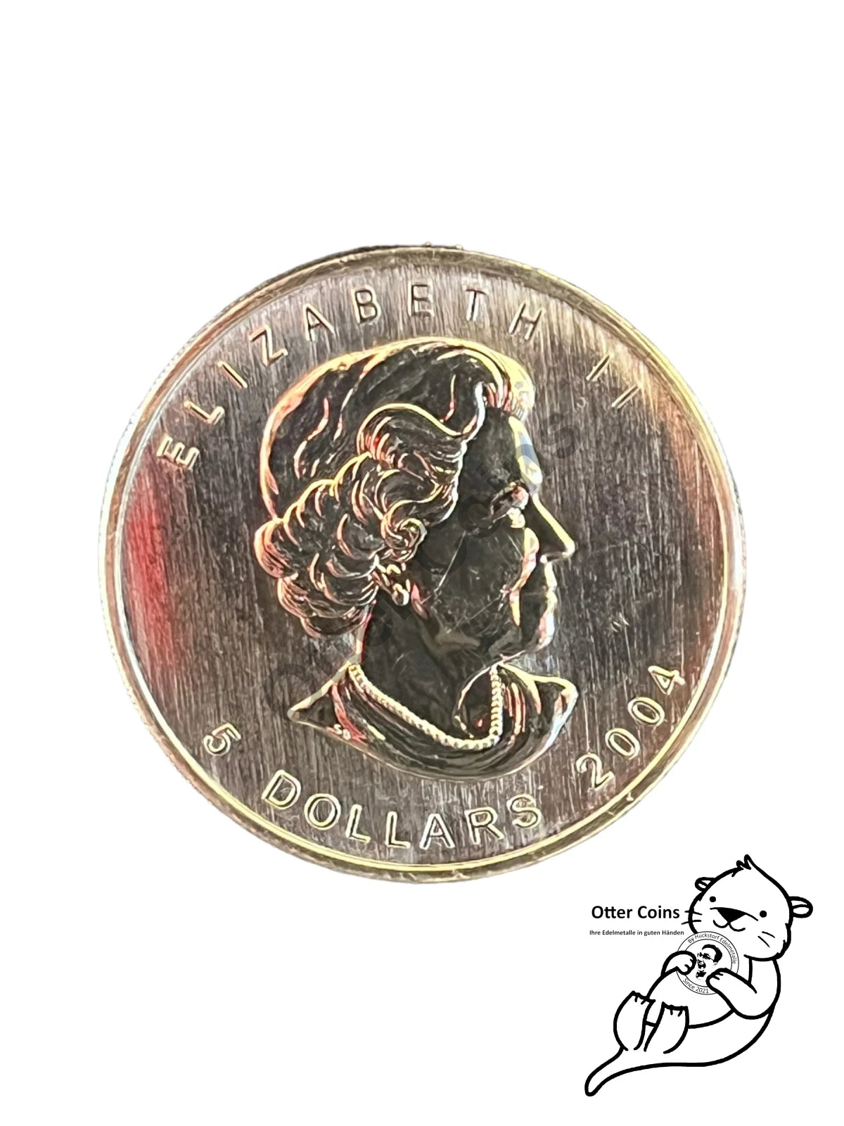 Maple Leaf gilded 1 Oz Silbermünze 2004*