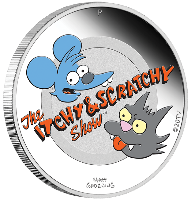 Itchy & Scratchy Simpsons 2021 Silbermünze 1oz*