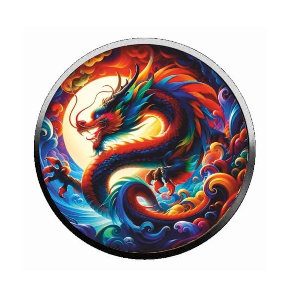 Kanada Maple Leaf Dragon Of Luck Color 1oz Silber 2024*