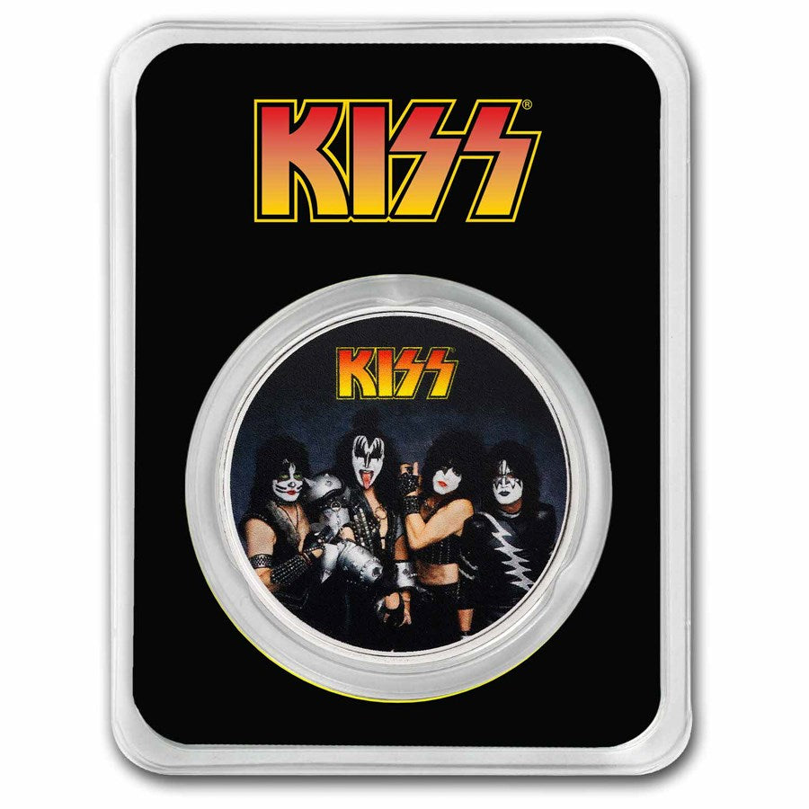 Kiss 50. Jubiläum 1 oz Silbermünze Color Coincard*