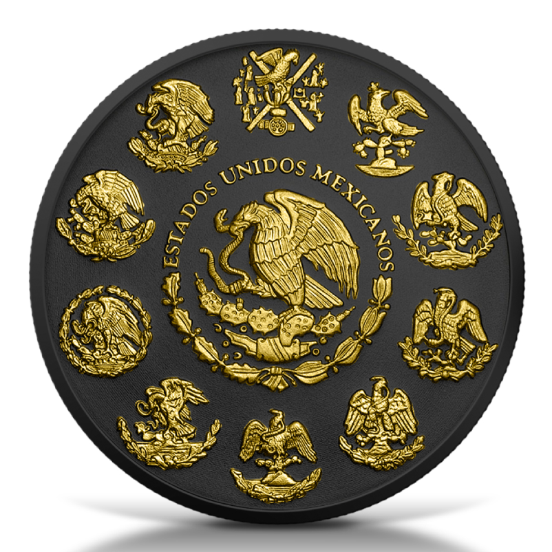 Libertad 1oz Silber 2023 Black Platinum & Gilded