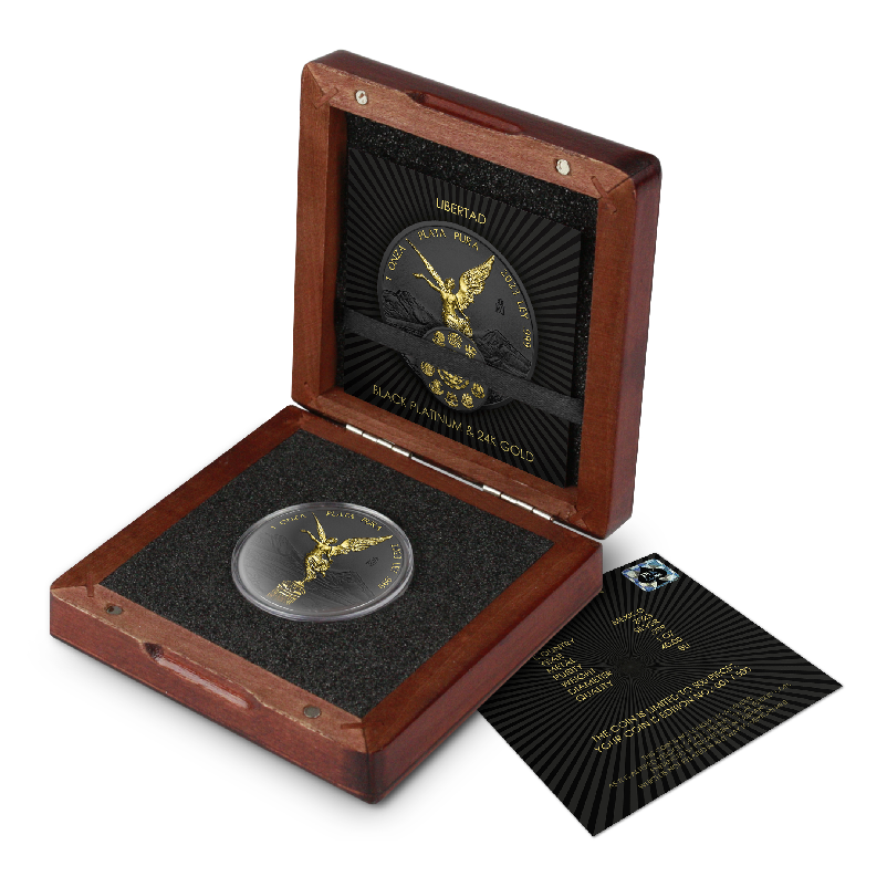 Libertad 1oz Silber 2023 Black Platinum & Gilded