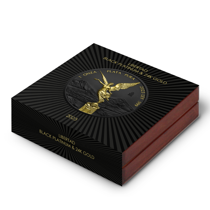 Libertad 1oz Silber 2023 Black Platinum & Gilded