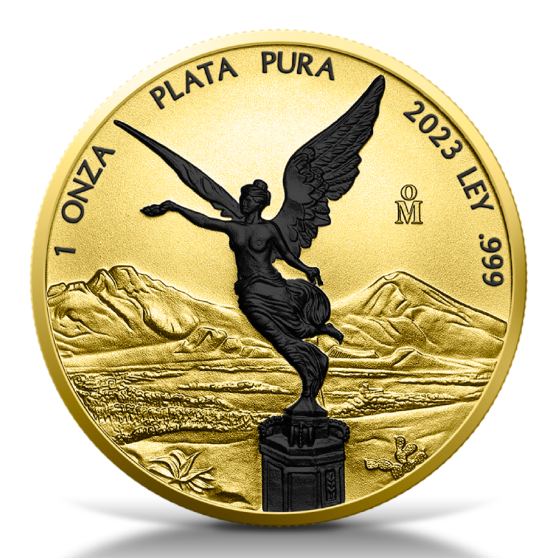 Libertad 1oz Silber 2023 Gilded & Black Platinum