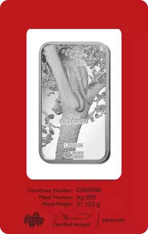 Lunar Tiger 2022 1 oz Silberbarren PAMP*