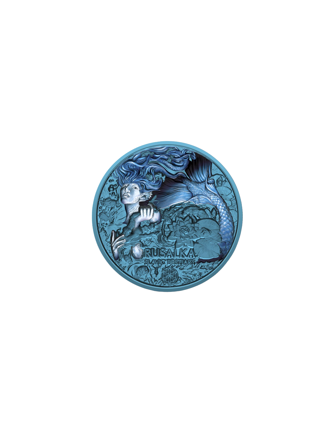 Slavik Bestiary Rusalka 2oz Silbermünze 999 2023 Space Blue*