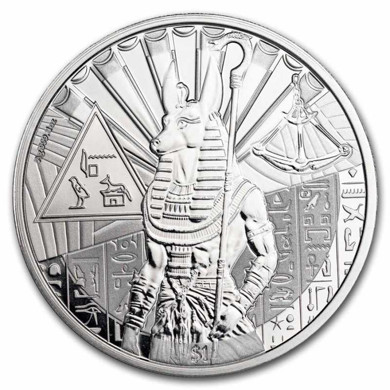 Sierra Leone 2023 Egyptian Gods Anubis 1oz Silbermünze*
