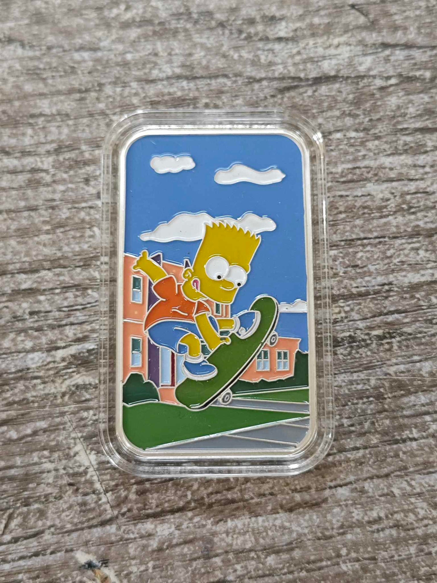 Skateboard Kid Enamel Style Color 1 oz Silberbarren - 150