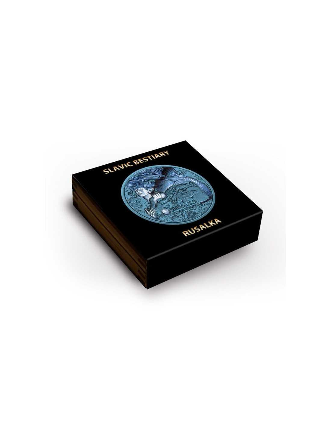 Slavik Bestiary Rusalka 2oz Silbermünze 999 2023 Space Blue*