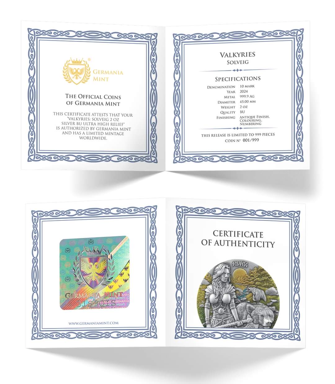Solveig 2024 2oz Silbermedaille