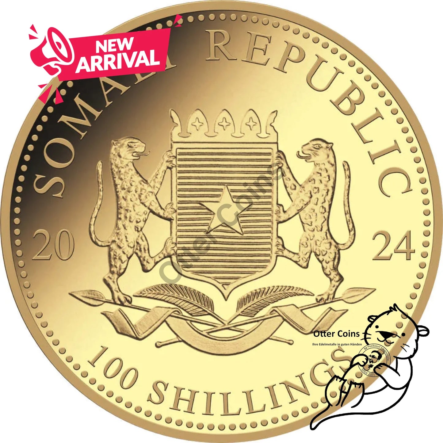 Somalia Elefant 1/10 oz Goldmünze 2024**