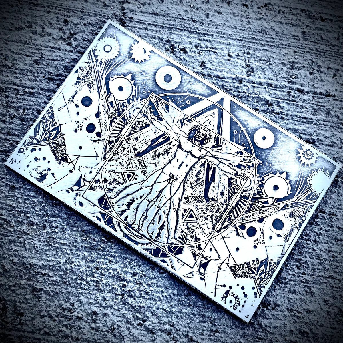 The Vitruvian Man V1 1 oz Silberbarrenkarte by North View