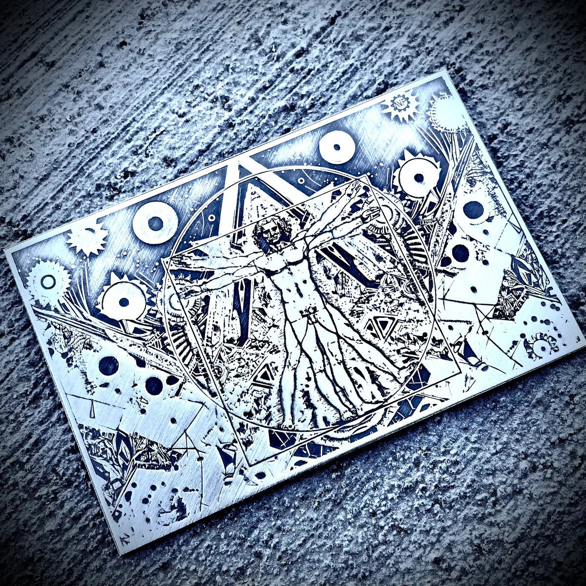 The Vitruvian Man V1 1 oz Silberbarrenkarte by North View
